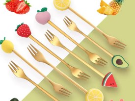 Pack 6 tenedores dorados FRUTAS (1)